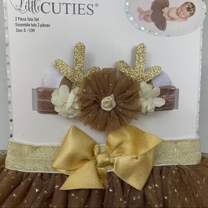 NEW Reindeer 2-Piece Tutu Set